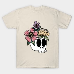 Flowers and Skull T-Shirt